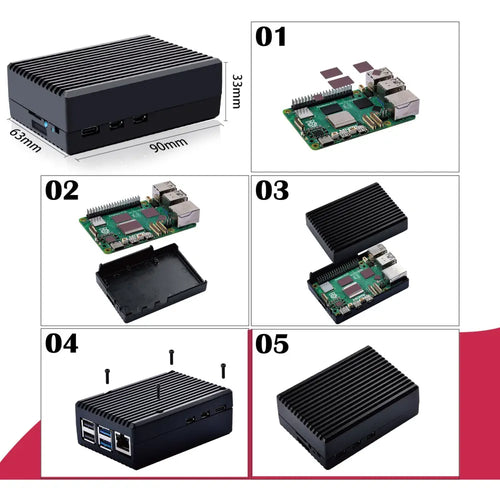 52Pi Aluminum Passive Cooling Case for Raspberry Pi 5