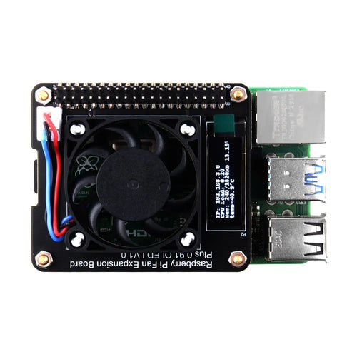 52Pi Fan Expansion Board Plus 0.91 OLED V1.0 for Raspberry Pi 4B/3B+/3B/2B