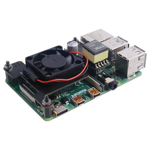 52Pi Isolated PoE HAT w/ Fan, IEEE 802.3af/at for Raspberry Pi 4/3B+