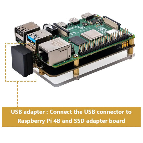 52Pi M.2 NVME SSD Adapter Board for Raspberry Pi