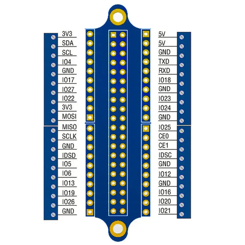 52Pi Mini Terminal Breakout Board for Raspberry Pi 4B/3B/2B/1B+/Zero W