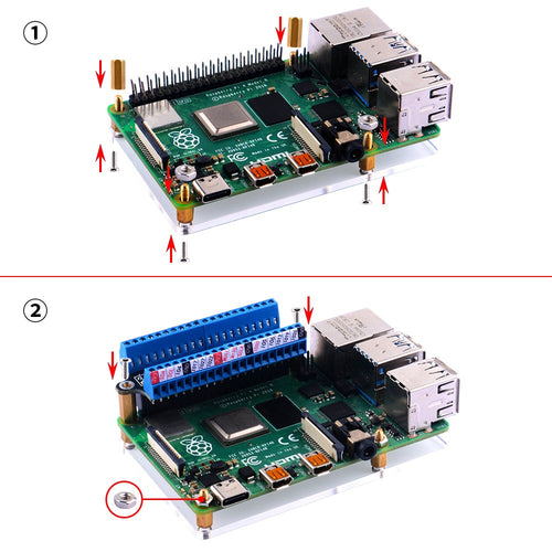 52Pi Mini Terminal Breakout Board for Raspberry Pi 4B/3B/2B/1B+/Zero W