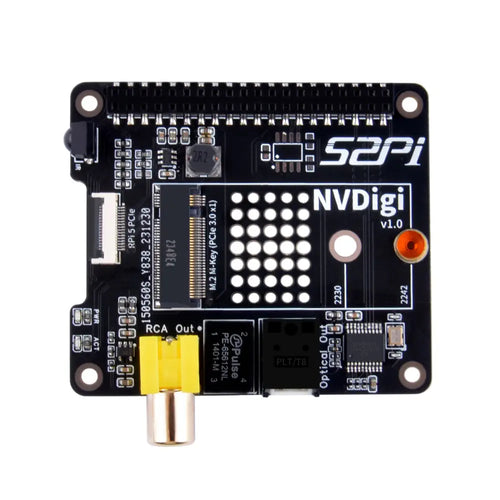 52Pi NVdigi Expansion Adapter Board w/ HiFiBerry Digi+ for Raspberry Pi 5