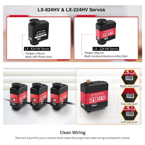 Hiwonder LX-224HV Three Connector Bus High Voltage Servo