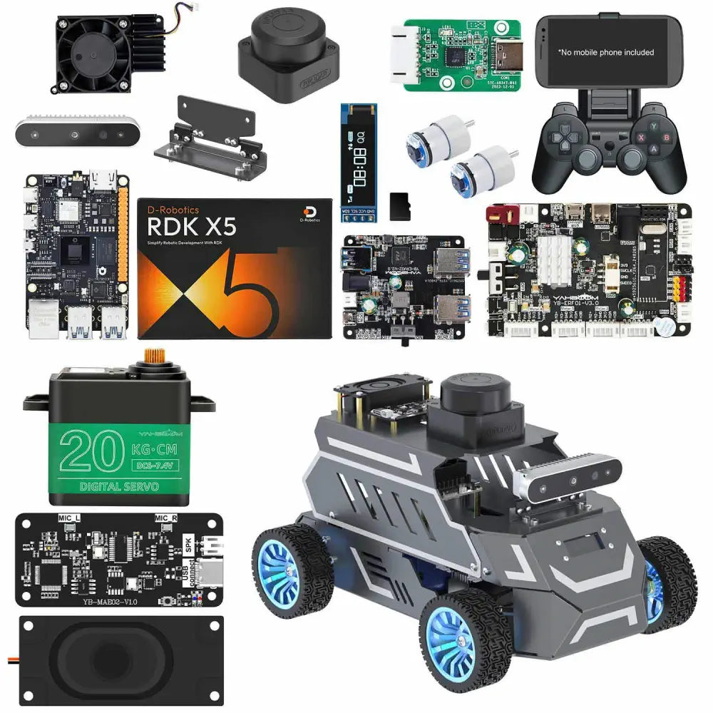 ROSMASTER A1 AI Large Model ROS2 Robot with Ackerman steering chassis-Ultimate with RDK 8GB