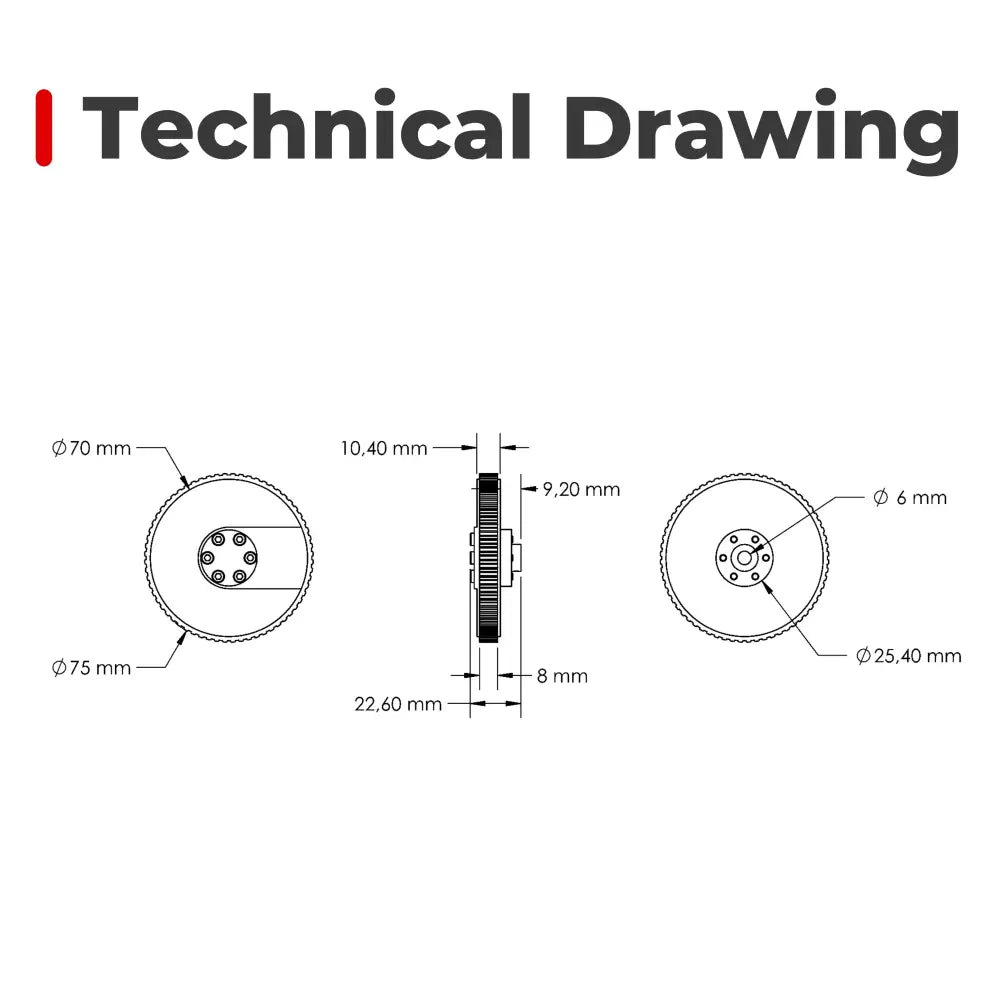 Flexible Wheel with D-Shaft Connection