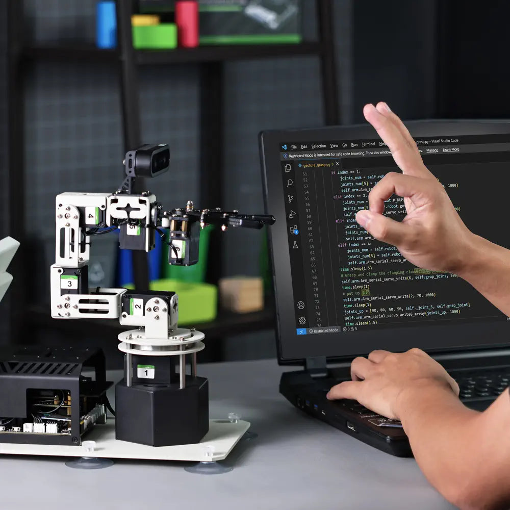 Yahboom DOFBOT Pro AI Large Model 3D Depth Vision Robotic Arm-Ultimate Version with Jetson Orin NANO SUPER 4GB Board