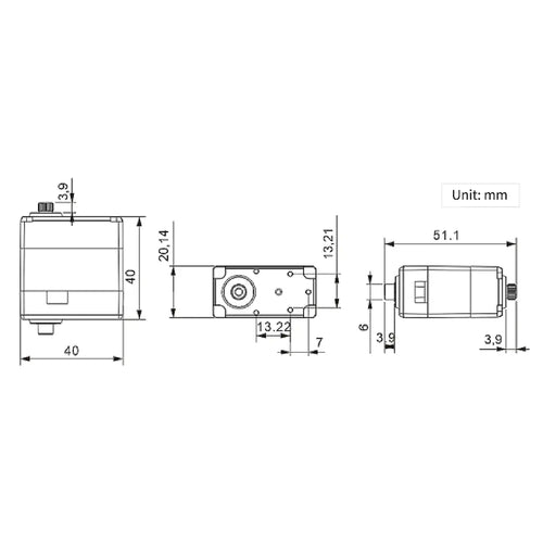 Hiwonder HTD-45H High Voltage Serial Bus Servo w/ 45KG Torque, Three Connectors &amp; Data Feedback