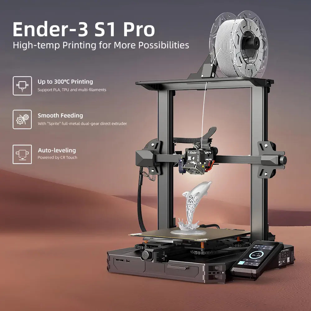 Creality Ender 3 S1 Pro 3D Printer w/ High-Temperature Nozzles Creality Ender 3 S1 Pro 3D Printer w/ High-Temperature Nozzles