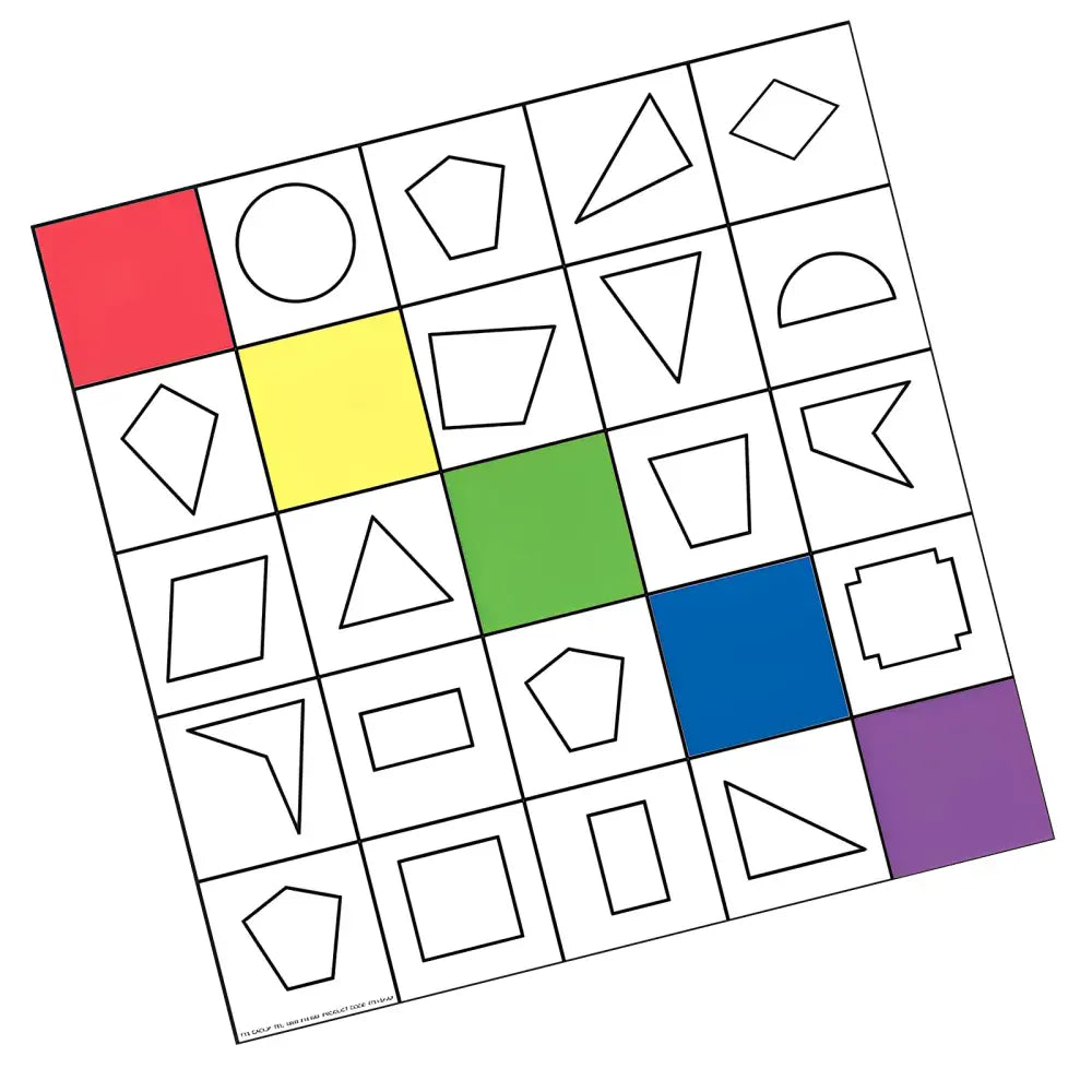 TTS Oti-Bot, Loti-Bot &amp; Pro-Bot Shapes Mat - Coding Activity Floor Mat, Geometry Shapes Learning, Durable Vinyl Design - STEM Programming &amp; Classroom Education | 125×125 cm