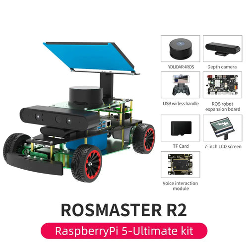 Yahboom Rosmaster R2 ROS2 Robot Ackermann Structure (Ultimate Version without Raspberry Pi 5 Board)