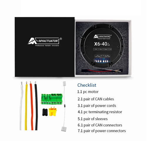 MYACTUATOR RMD X6 S2 V2 BLDC CAN Bus Reduction Ratio 1:36 w/ New Driver MC X 300 O