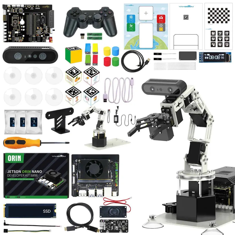 Yahboom DOFBOT Pro AI Large Model 3D Depth Vision Robotic Arm-Standard Version with Jetson Orin NANO SUPER 4GB SUB Board