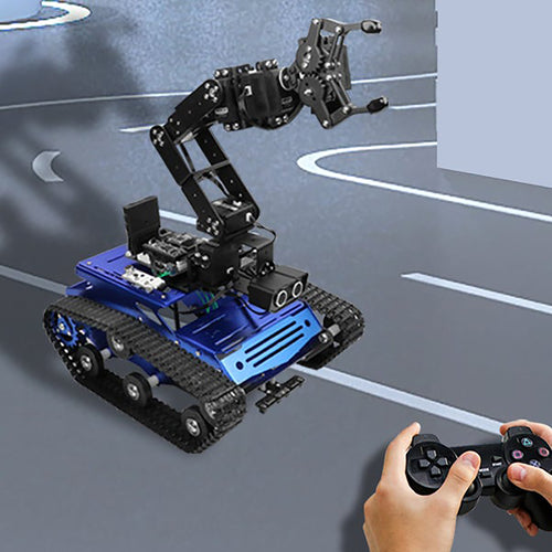 Hiwonder Tankbot Track Robot Car Loaded with Robotic Arm for STM32 Programming (Somatosensory Glove Included)