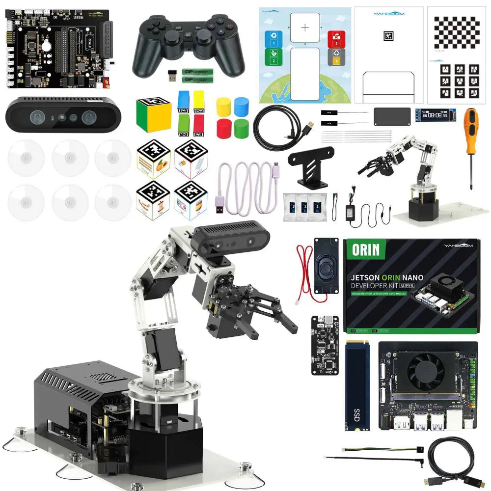 Yahboom DOFBOT Pro AI Large Model 3D Depth Vision Robotic Arm-Standard Version with Jetson Orin NANO SUPER 8GB SUB Board