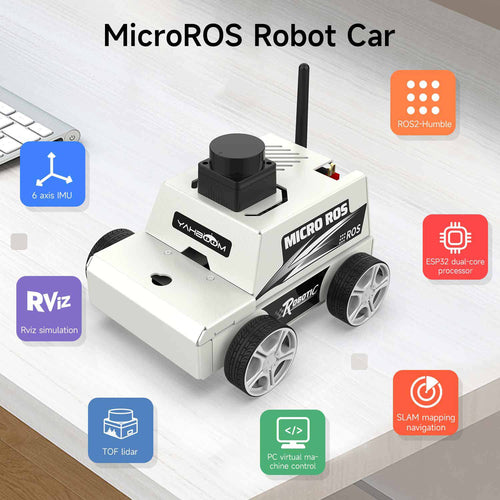 Yahboom ESP32 MicroROS Robot Car Virtual Machine as controller--Standard Version