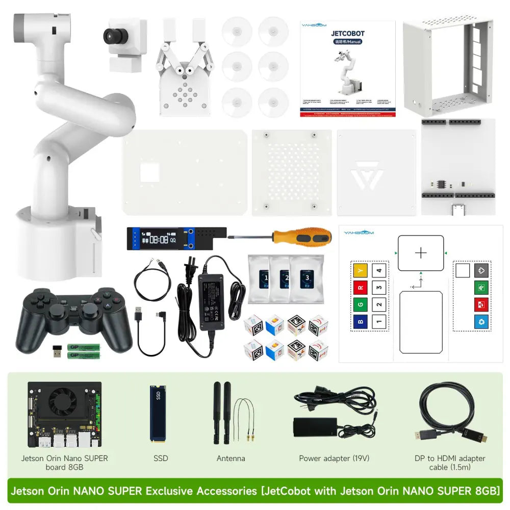Yahboom JetCobot 7-axis visual collaborative robotic arm-Jetson Orin NANO 8GB SUPER