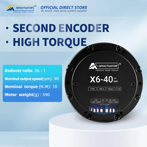 MYACTUATOR RMD X6 S2 V2 BLDC CAN Bus Reduction Ratio 1:36 w/ New Driver MC X 300 O