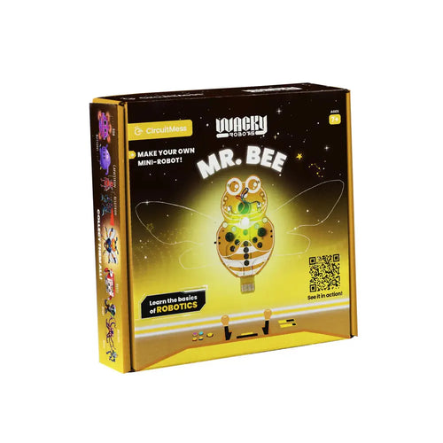 CircuitMess Wacky Robots - DIY Mini Robots: Mr. Bee - Learn about Electromotors and Electromagnetic Fields for Ages 7+