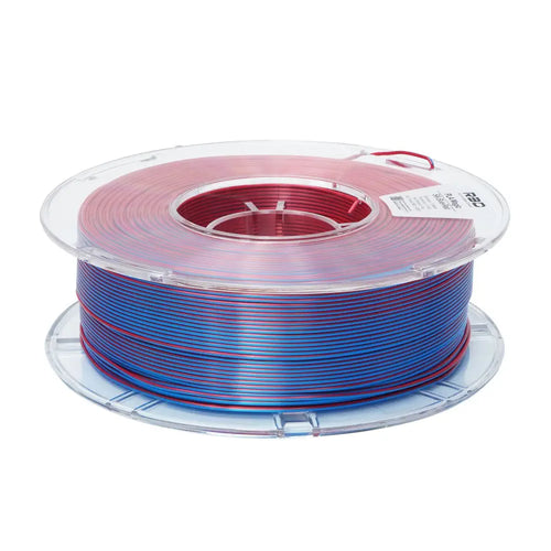 Blue/Red R3D Dual Colour Silk PLA Magic Filament - High Gloss 1.75mm, 1kg