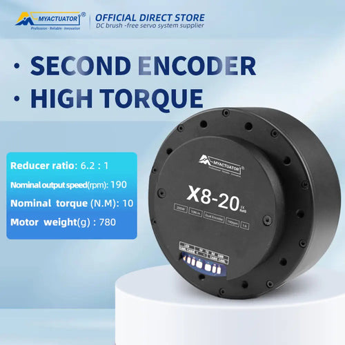 MYACTUATOR RMD X8pro V3, CAN Bus, Reduction Ratio 1:6, Helical Gear, w/ New Driver MC X 500O
