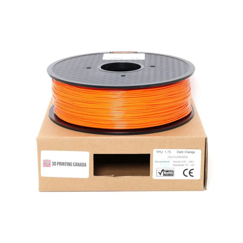 3D Printing Canada Dark Orange Standard TPU Filament - 1.75 mm, 1 kg