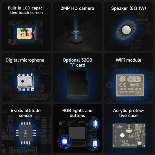 Yahboom AI-Motion K210 Development Board Kit, RISC-V Face Recognition Camera
