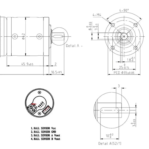 Hall Sensor 13PPR 103RPM 12V Gear Motor