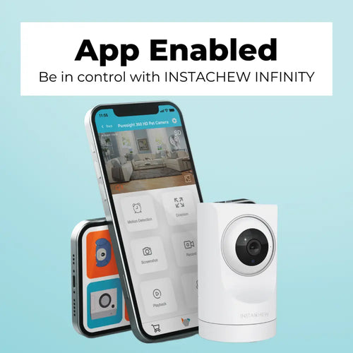 INSTACHEW Puresight 360 1080p HD Pet Camera w/ App Control