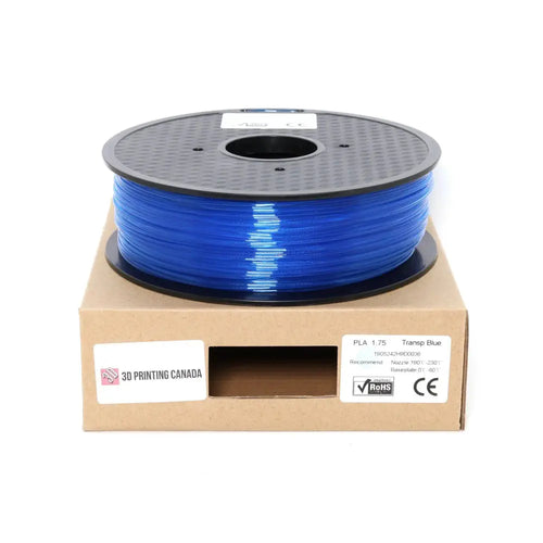 Transparent Blue - Standard PLA Filament - 1.75mm, 1kg