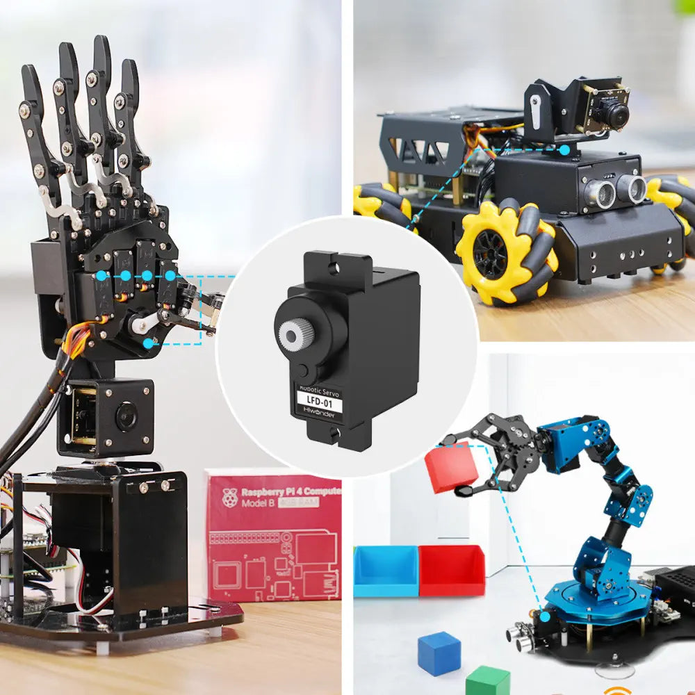 Hiwonder LFD-01 Robot Servo 6V Micro Servo Anti-blocking with Plastic ...