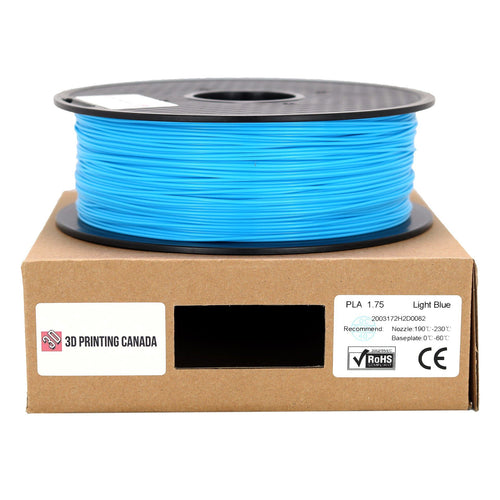 Light Blue Standard PLA Filament 1.75mm 1kg