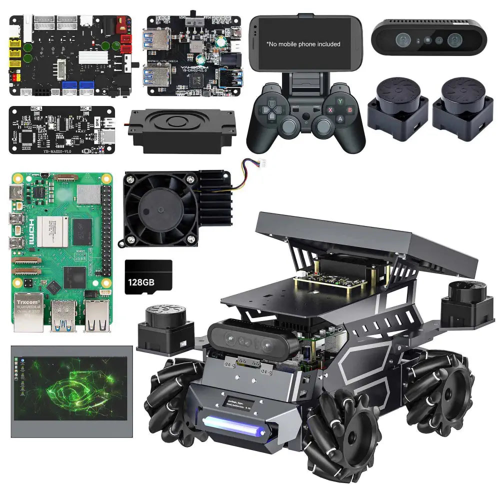 ROSMASTER M3 AI Large Model ROS2 Robot Kit-Ultimate Version With RPi ...