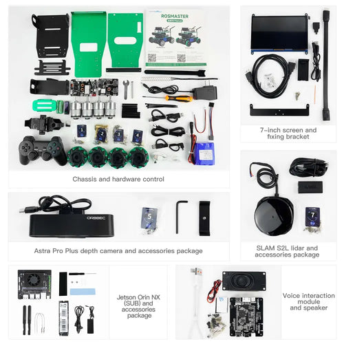 Yahboom ROSMASTER X3 ROS2 Robot with Mecanum Wheel for Jetson Orin NX Support SLAM Mapping/ Navigation/ Python Car Project Research(Ultimate Kit）