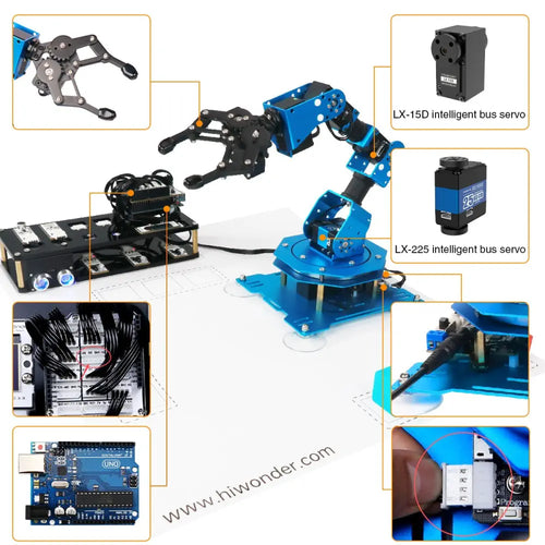 Hiwonder Xarm UNO Robotic Arm w/ Arduino Development Sensor Kit