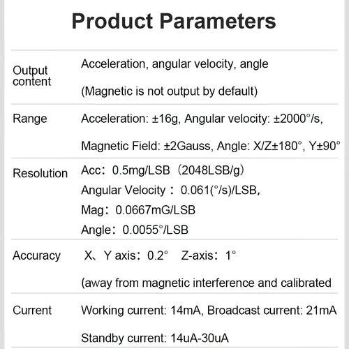 Witmotion WT9011DCL MPU9250 Bluetooth Accelerometer Sensor, High-Precision 9-Axis Gyroscope, Angle (XY 0.2), Magnetometer, 3-Axis AHRS IMU for Arduino