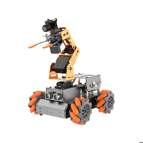Hiwonder MasterPi AI Vision Robot Arm with Mecanum Wheels Car Powered by Raspberry Pi Open Source Robot Car (Raspberry Pi 4B 8GB Included)