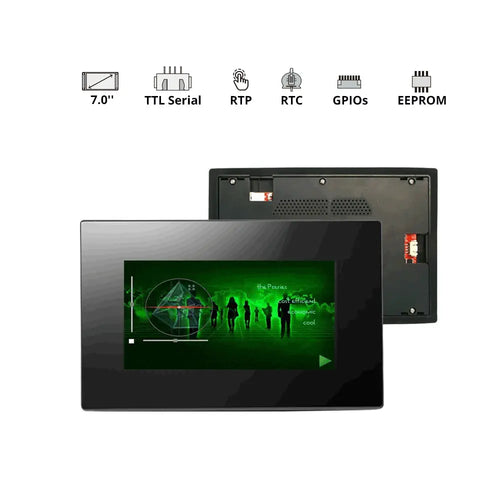 Nextion NX8048P070 7-Inch Intelligent Series Resistive HMI Touch Display w/ Enclosure