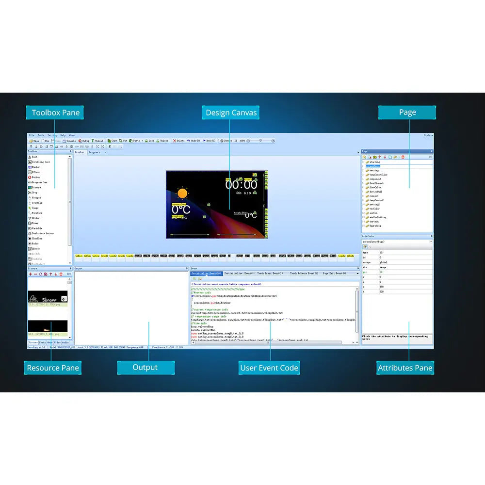 Nextion NX8048P070 7-Inch Intelligent Series Resistive HMI Touch Display