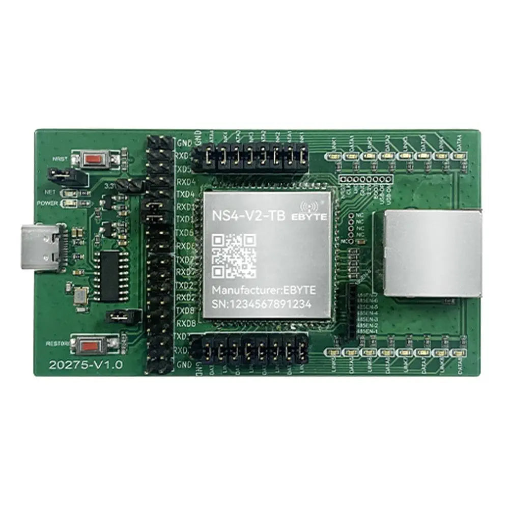 NS4-V2-TB 4-port serial to Ethernet module development board dedicated test kit with USB-to-TTL