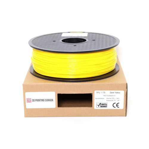 3D Printing Canada Dark Yellow - Standard TPU Filament - 1.75mm, 1kg