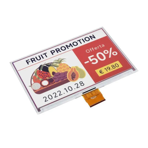 7.3inch ACeP 7-Color e-Paper E-Ink Raw Display, 800x480 Pixels