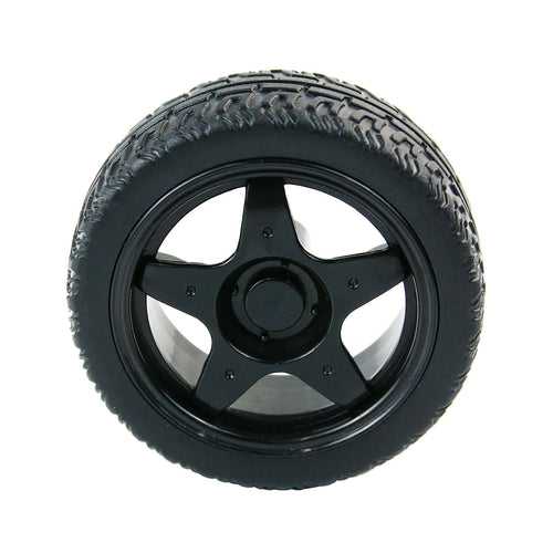 Yahboom 65mm Rubber Wheel Tire Compatible with TT Motor for Smart Car--Black