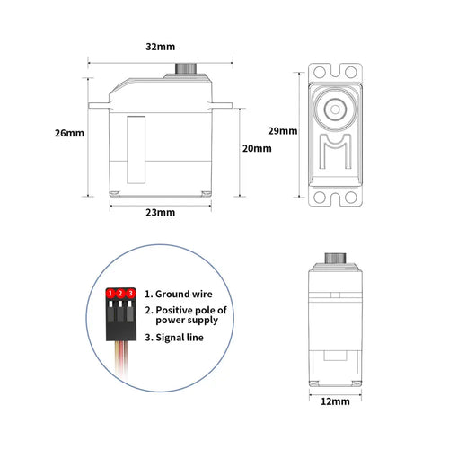 Hiwonder HPS-0618SG Micro High Speed Coreless Digital Servo Stainless Steel Gear for Quadruped Robot Dog