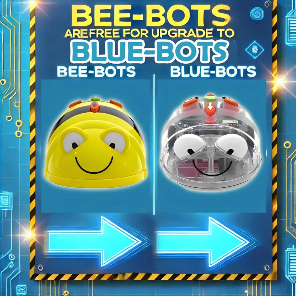 TTS Bee-Bot Programmable &amp; Rechargeable Robot - STEM Coding Class Bundle for Kids, Classroom &amp; Home Learning, See &amp; Say Version - Interactive Floor Robot | Ages 3+ (Yellow)