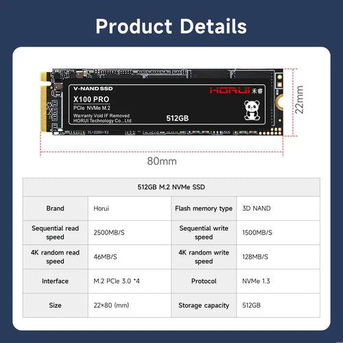 512G M.2 NVMe Solid State Drive