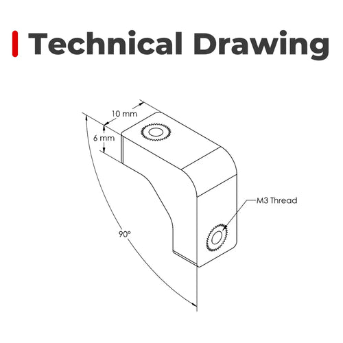 90 Degree Mounting Joint for Universal Aluminum Plates