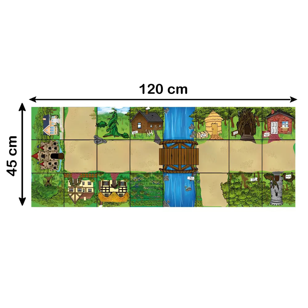 TTS Bee-Bot &amp; Blue-Bot Fairy Tale Mat - Coding Robot Playmat - Early &amp; STEM Learning - Classic Story Scenes, Sequencing &amp; Problem Solving - Floor Mat | 120 x 45 cm