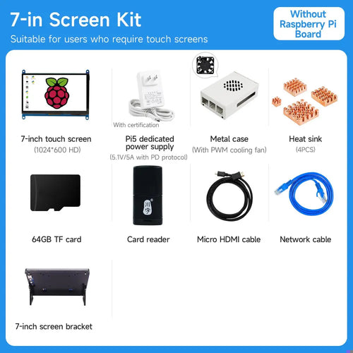 Raspberry Pi 5 board 7-inch Screen Kit (Without Raspberry Pi 5 board)