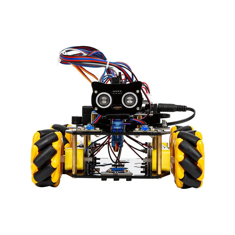 ACEBOTT QD001 ESP32 Smart Robot Car Kit – 4WD Mecanum, IR &amp; App Control, STEM Coding Kit for Arduino Beginners for Ages 8+